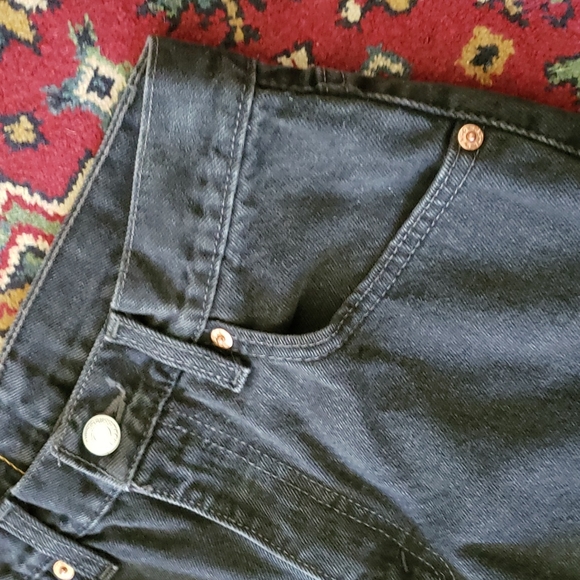 ❤ VINTAGE LEVI'S | 505 Black Denim Straight Leg Regular Fit 29 x 34 - Picture 8 of 16